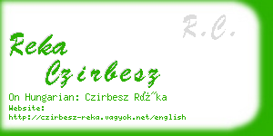 reka czirbesz business card